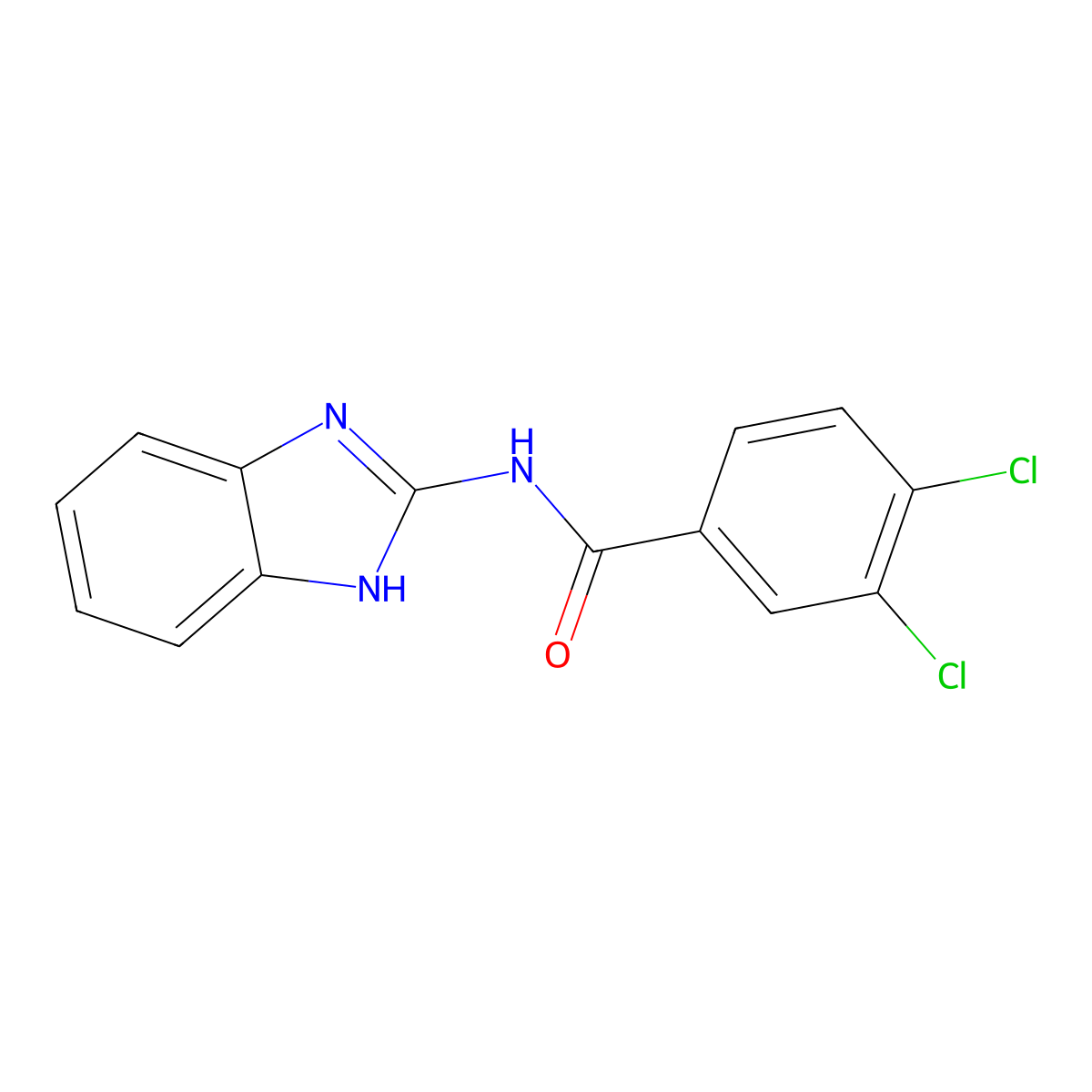 N-(1H-benzimidazol-2-yl)-3,4-dichlorobenzamide molecular structure, CAS 62553-80-4