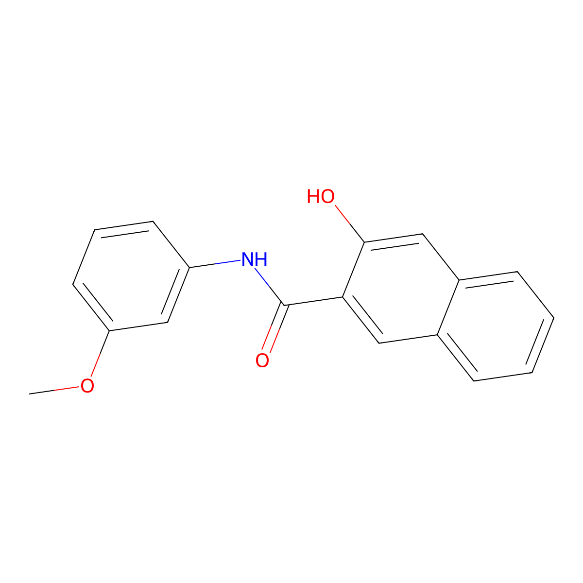 3-Hydroxy-N-(3-methoxyphenyl)-2-naphthamide molecular structure, CAS 62553-86-0