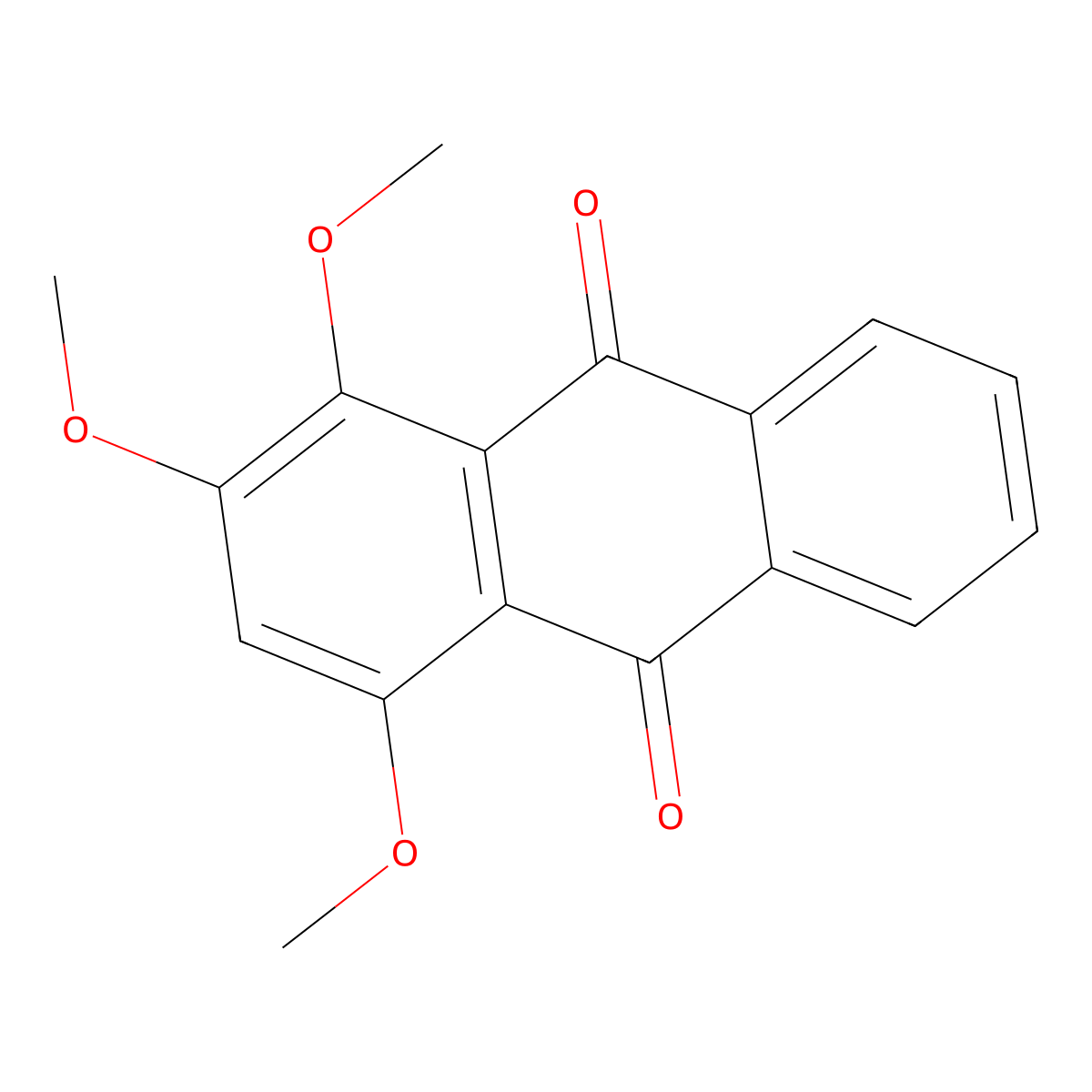1,2,4-Trimethoxyanthracene-9,10-dione molecular structure, CAS 62554-73-8