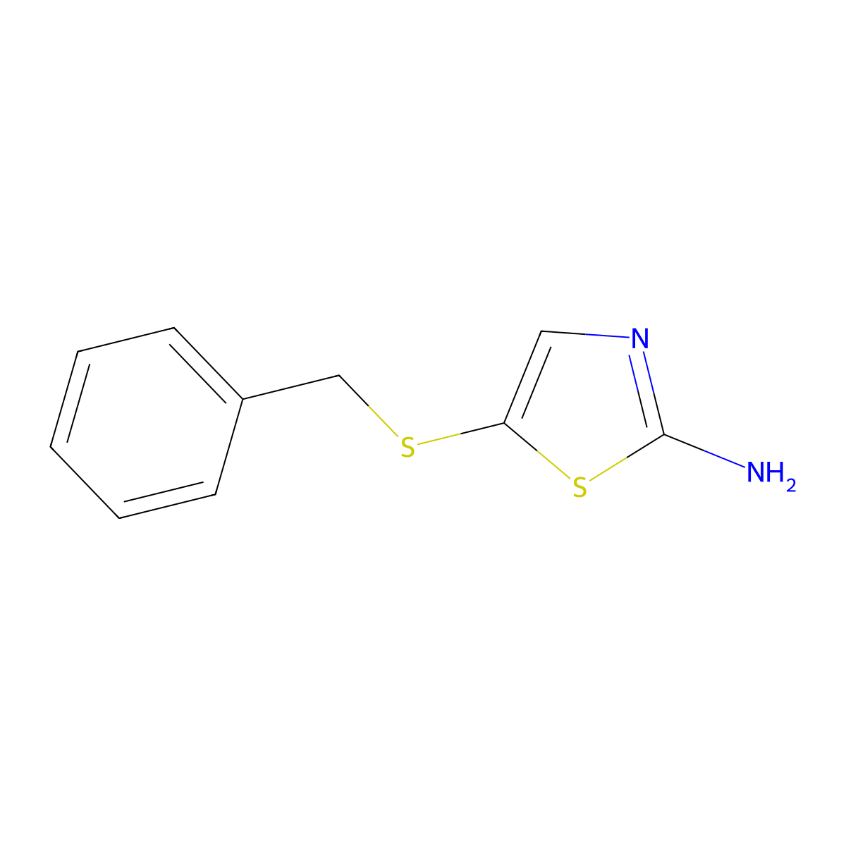 5-(Benzylsulfanyl)-1,3-thiazol-2-amine molecular structure, CAS 62557-36-2