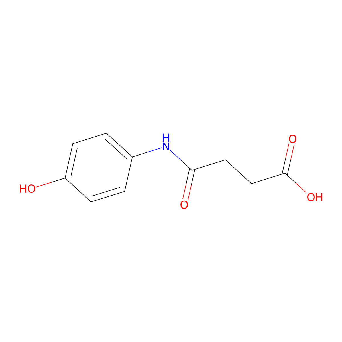 4-(4-Hydroxyanilino)-4-oxobutanoic acid molecular structure, CAS 62558-67-2