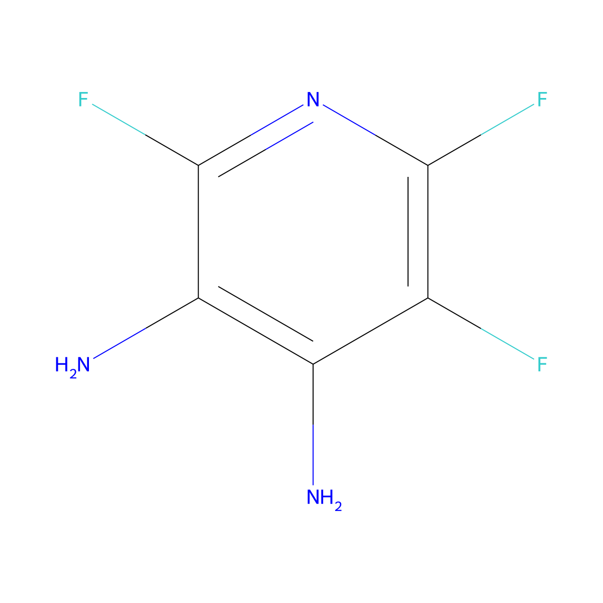 2,5,6-Trifluoropyridine-3,4-diamine molecular structure, CAS 6256-96-8