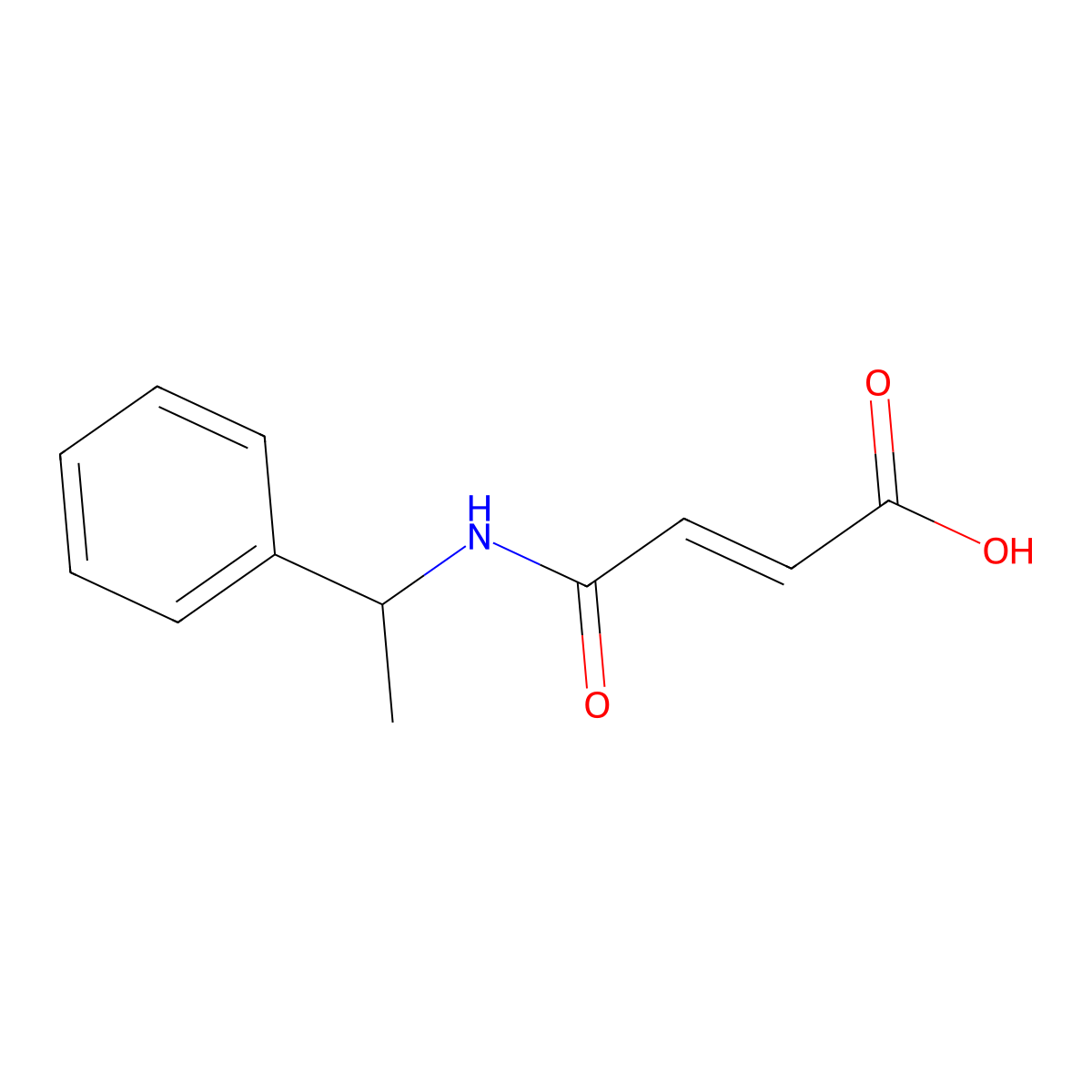 4-Oxo-4-[(1-phenylethyl)amino]but-2-enoic acid molecular structure, CAS 62561-81-3