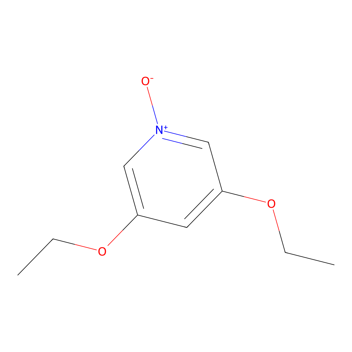 Pyridine, 3,5-diethoxy-, 1-oxide molecular structure, CAS 62566-54-5