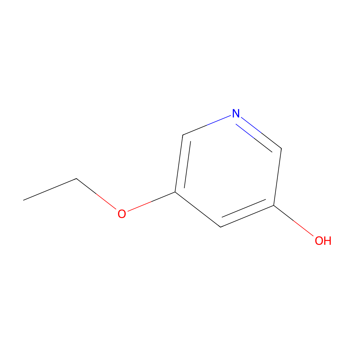 3-Ethoxy-5-hydroxypyridine molecular structure, CAS 62566-59-0