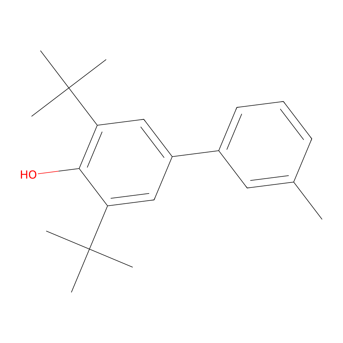 [1,1'-Biphenyl]-4-ol, 3,5-bis(1,1-dimethylethyl)-3'-methyl- molecular structure, CAS 6257-37-0