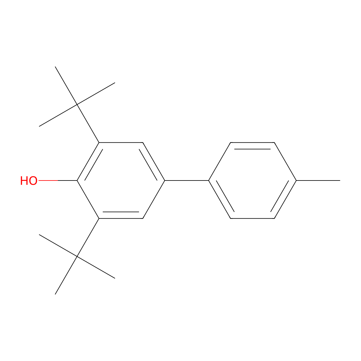 3,5-Di-tert-butyl-4'-methyl-4-biphenylol molecular structure, CAS 6257-38-1