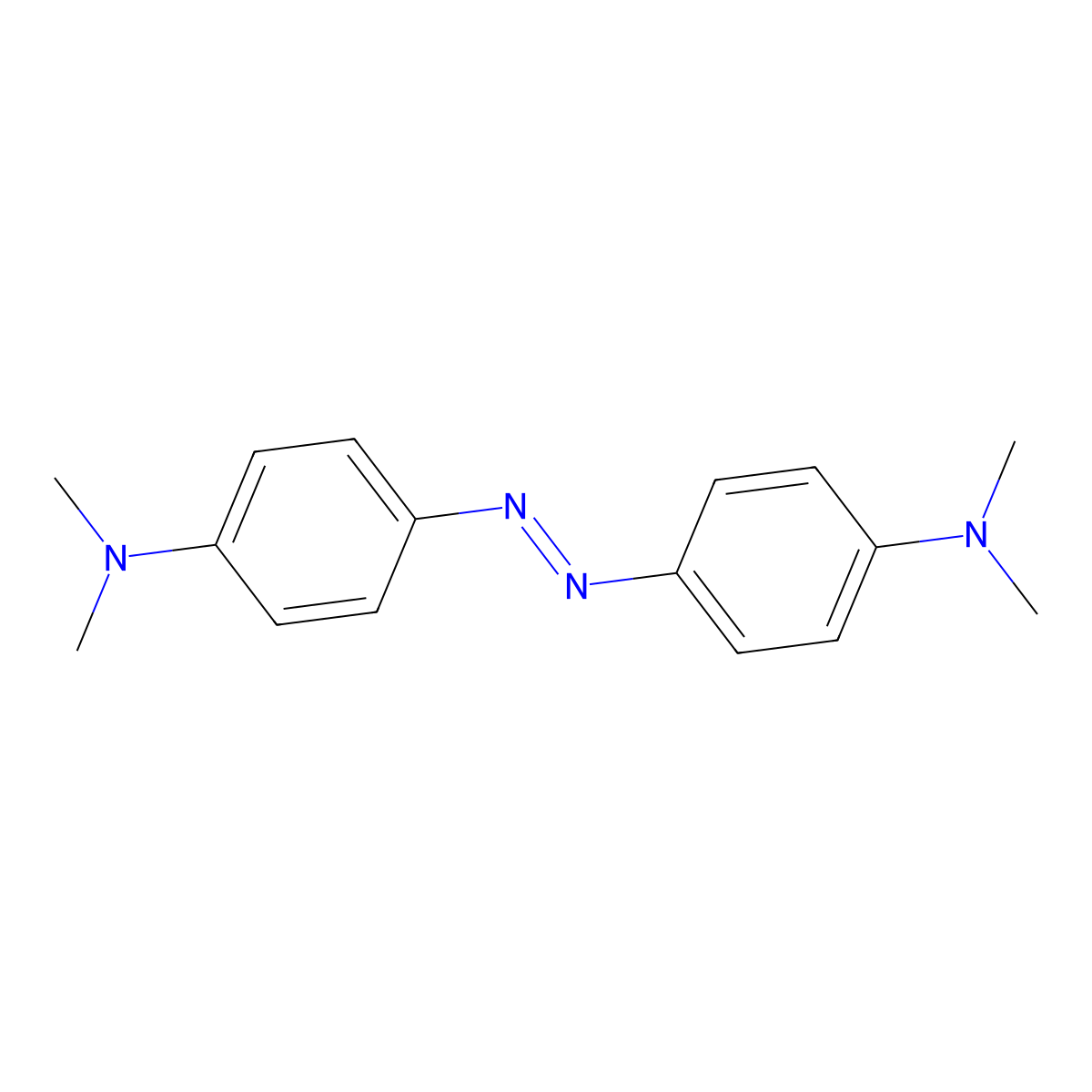 Benzenamine, 4,4'-(1,2-diazenediyl)bis[N,N-dimethyl- molecular structure, CAS 6257-64-3