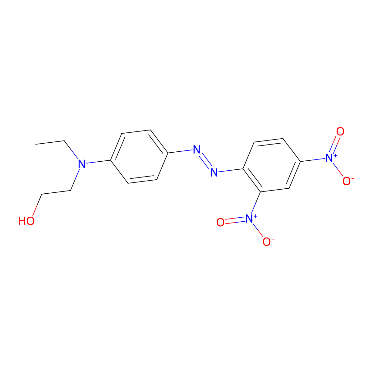 2-((4-(2-(2,4-Dinitrophenyl)diazenyl)phenyl)ethylamino)ethanol molecular structure, CAS 62570-20-1