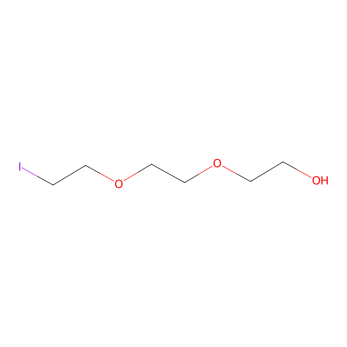 2-(2-(2-Iodoethoxy)ethoxy)ethanol molecular structure, CAS 62573-16-4