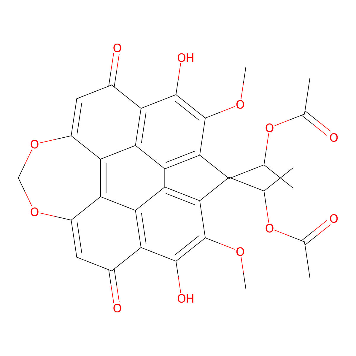 Diacetylcercosporin molecular structure, CAS 62574-06-5