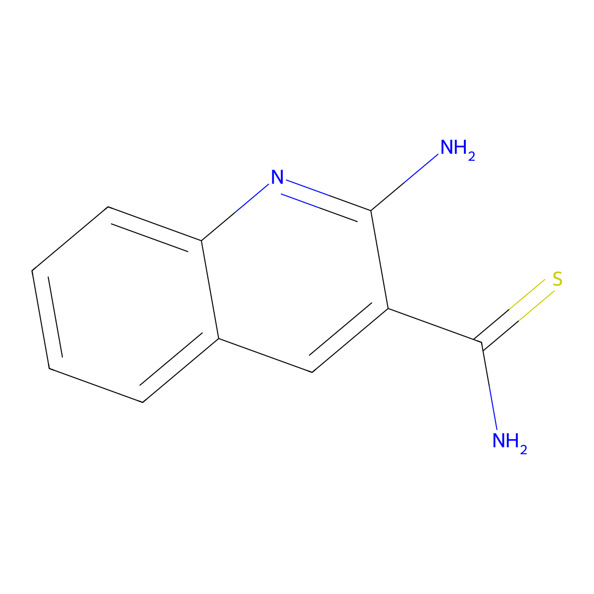 2-Aminoquinoline-3-carbothioamide molecular structure, CAS 62574-47-4