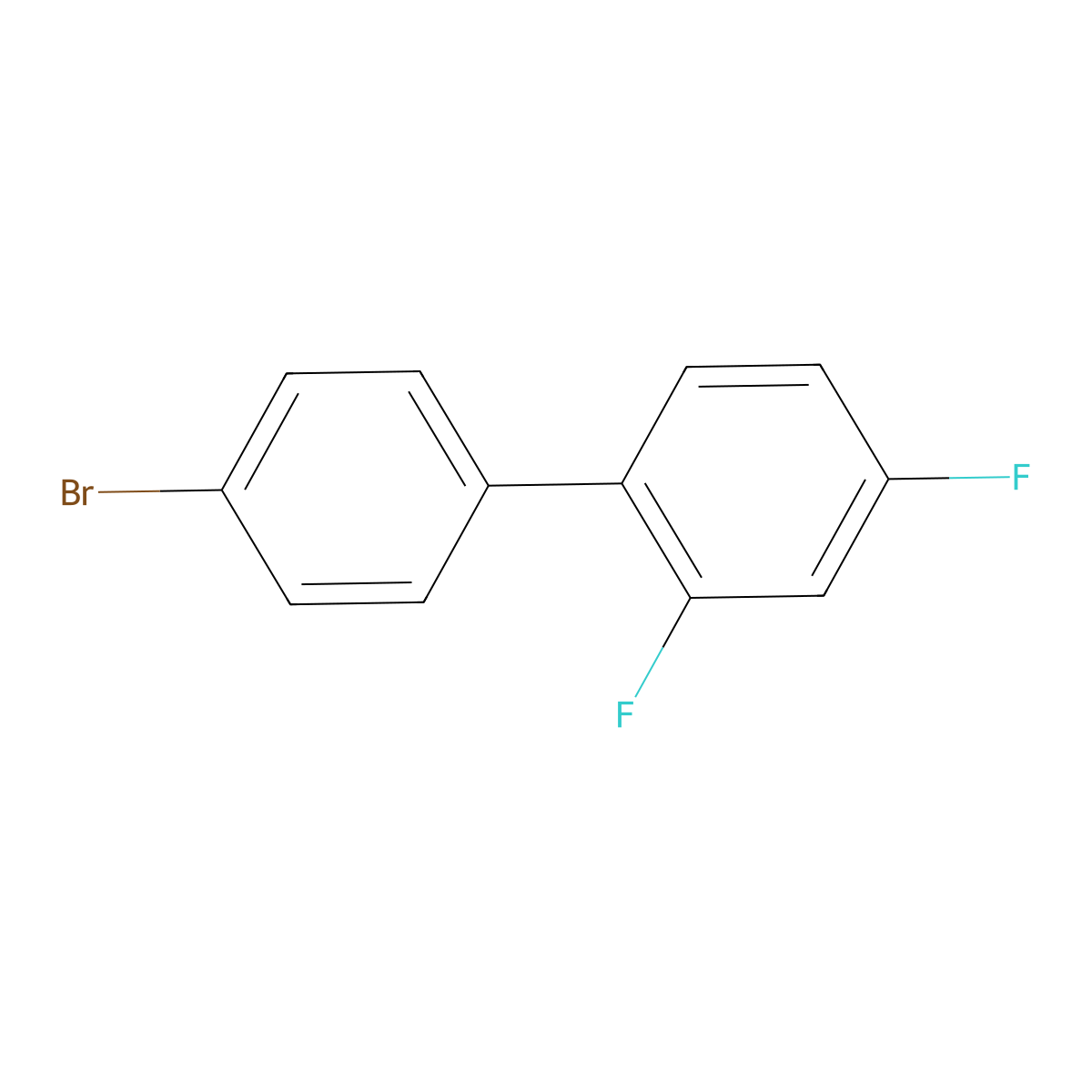 1,1'-Biphenyl, 4'-bromo-2,4-difluoro- molecular structure, CAS 62575-12-6