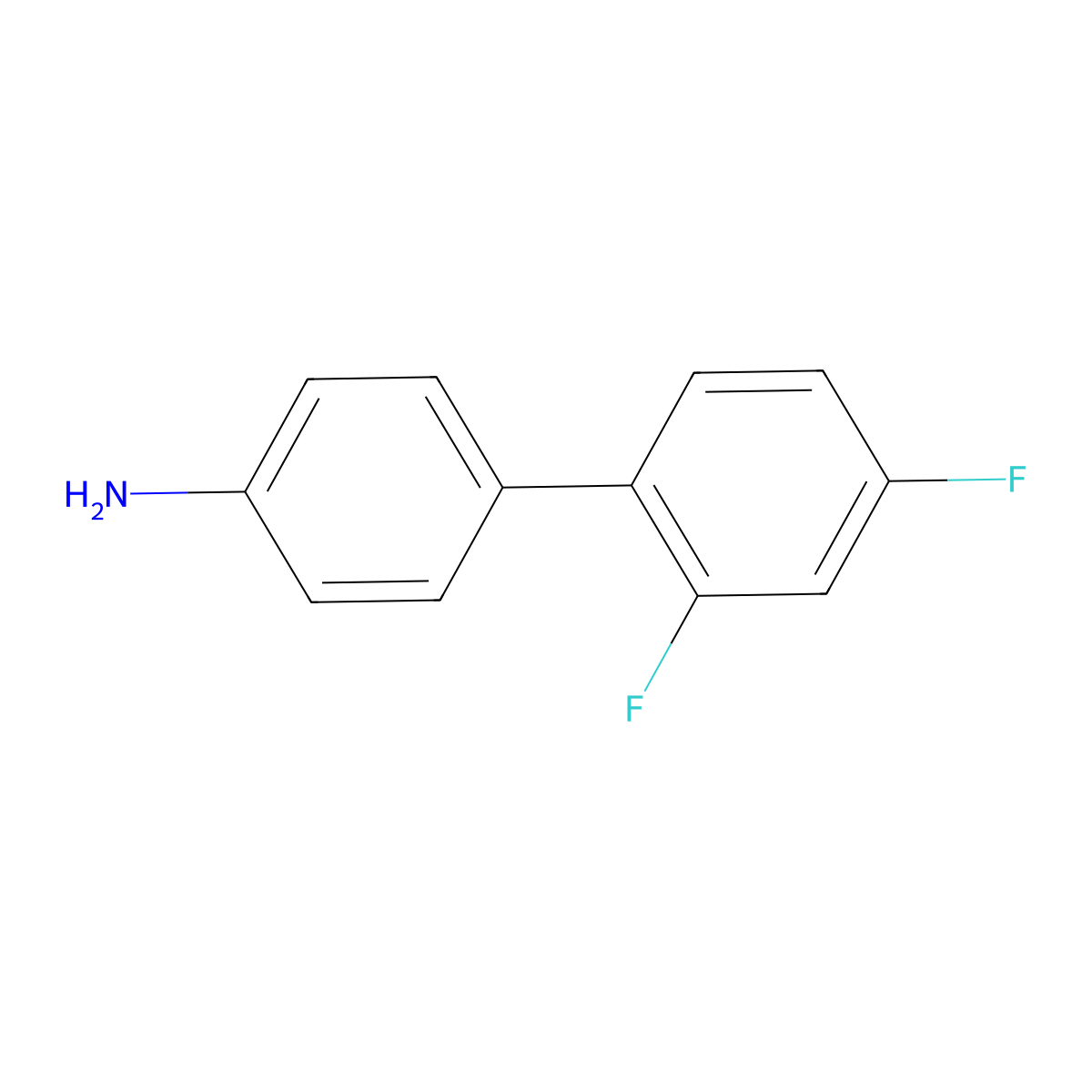 2',4'-Difluoro-[1,1'-biphenyl]-4-amine molecular structure, CAS 62575-36-4