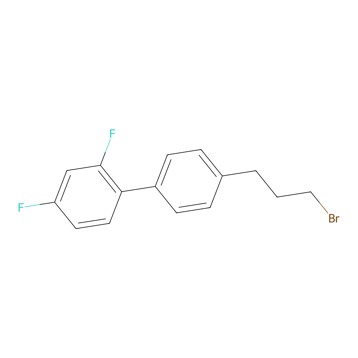4'-(3-Bromopropyl)-2,4-difluoro-1,1'-biphenyl molecular structure, CAS 62575-41-1