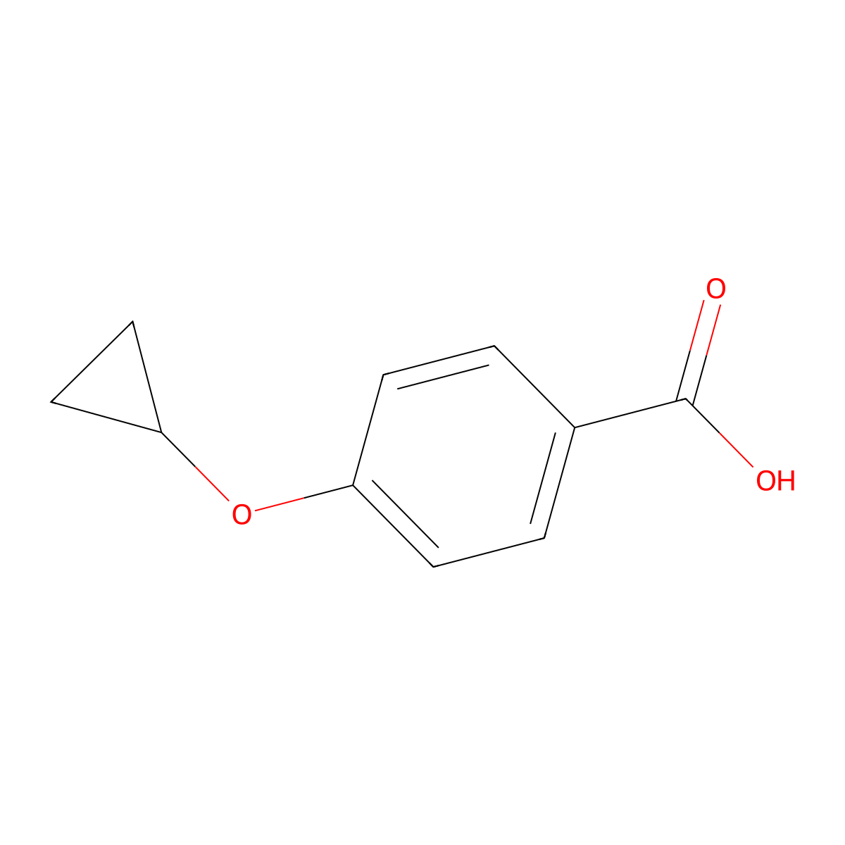 4-Cyclopropoxybenzoic acid molecular structure, CAS 62577-90-6
