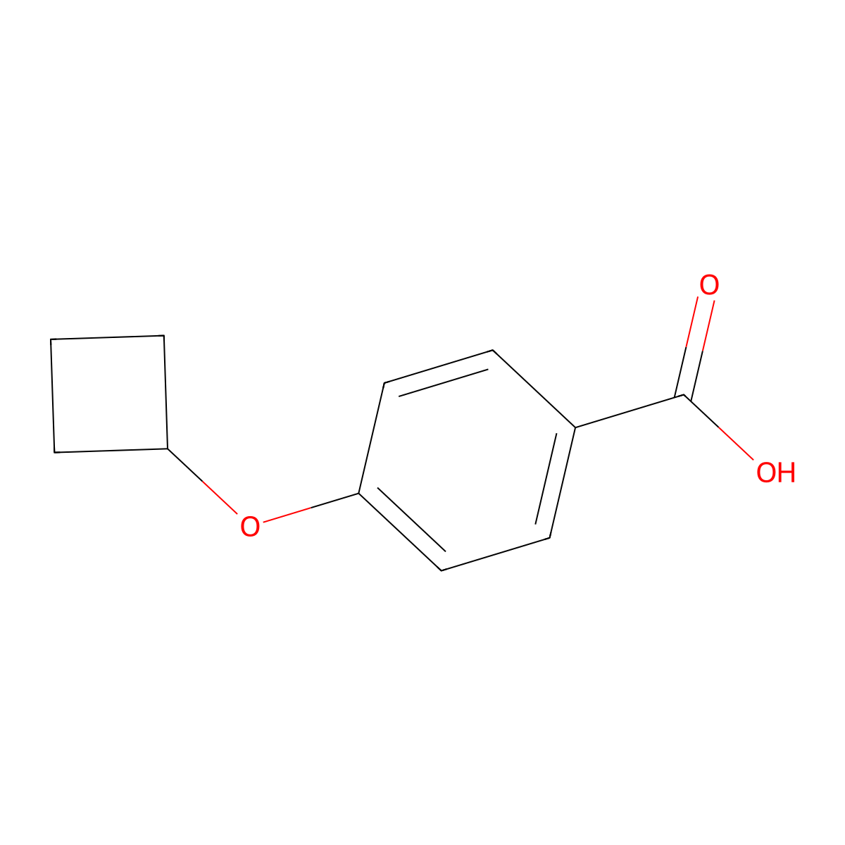 4-Cyclobutoxybenzoic acid molecular structure, CAS 62577-95-1