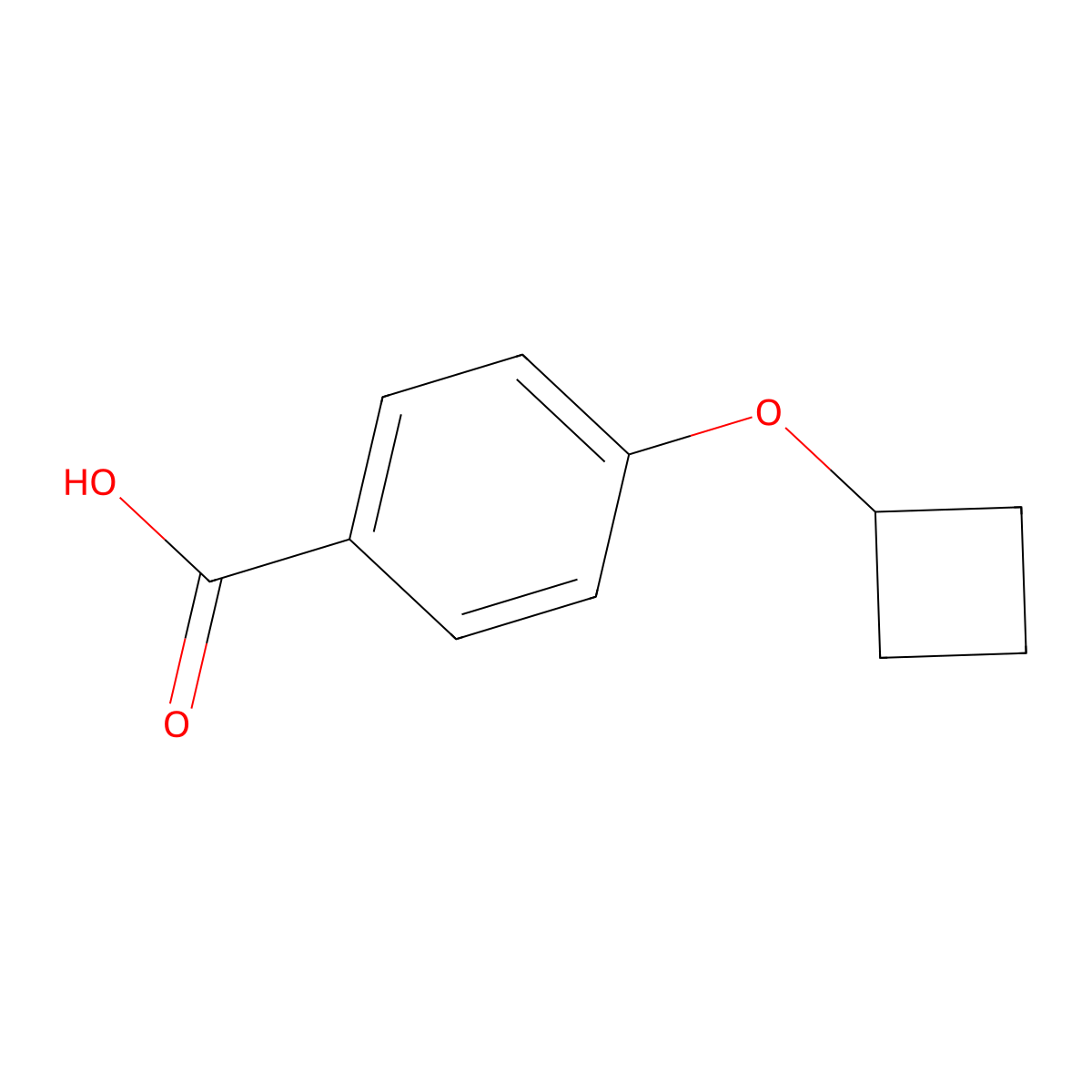 4-Cyclobutoxybenzoic acid molecular structure, CAS 62577-95-1