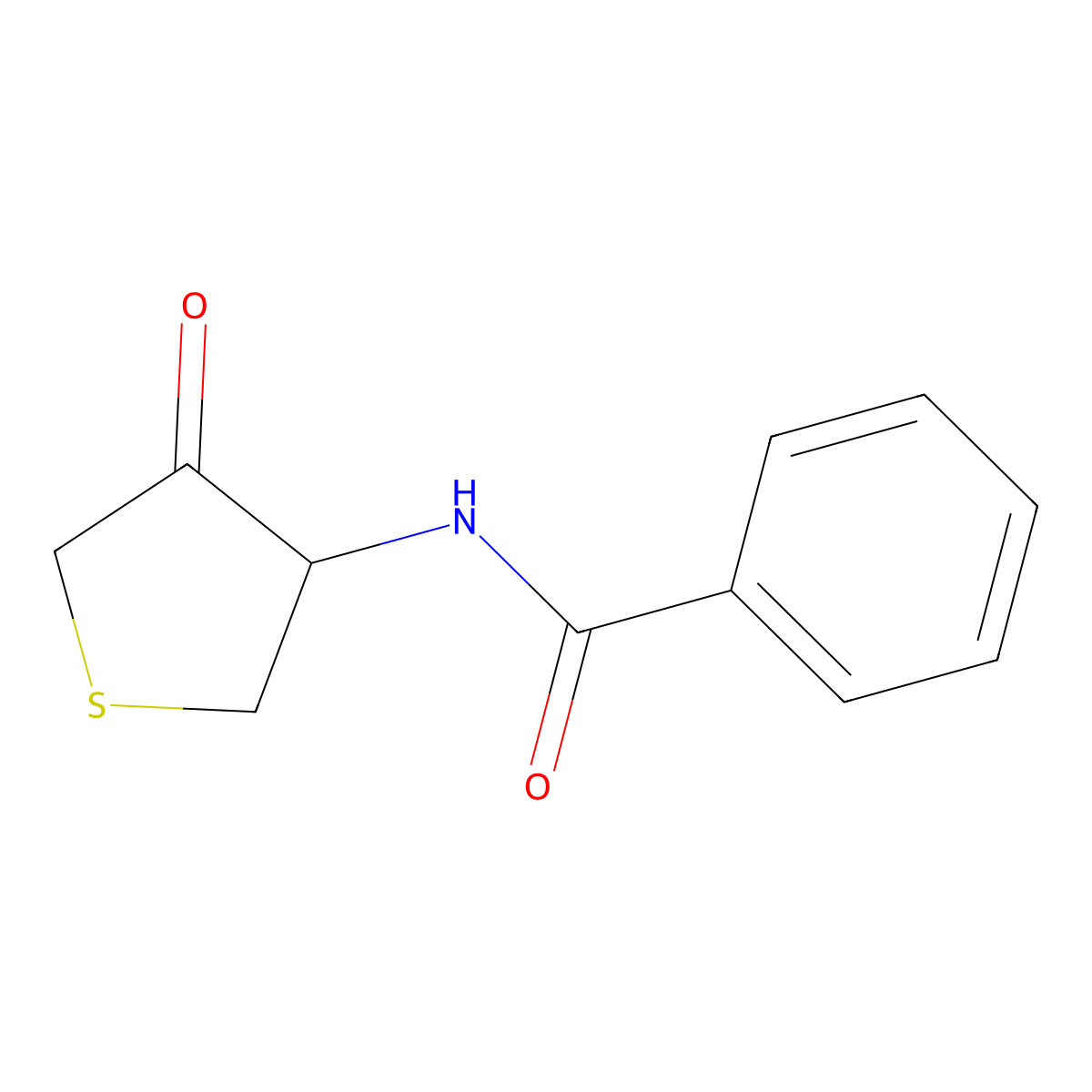 Benzamide, N-(tetrahydro-4-oxo-3-thienyl)- molecular structure, CAS 62578-77-2