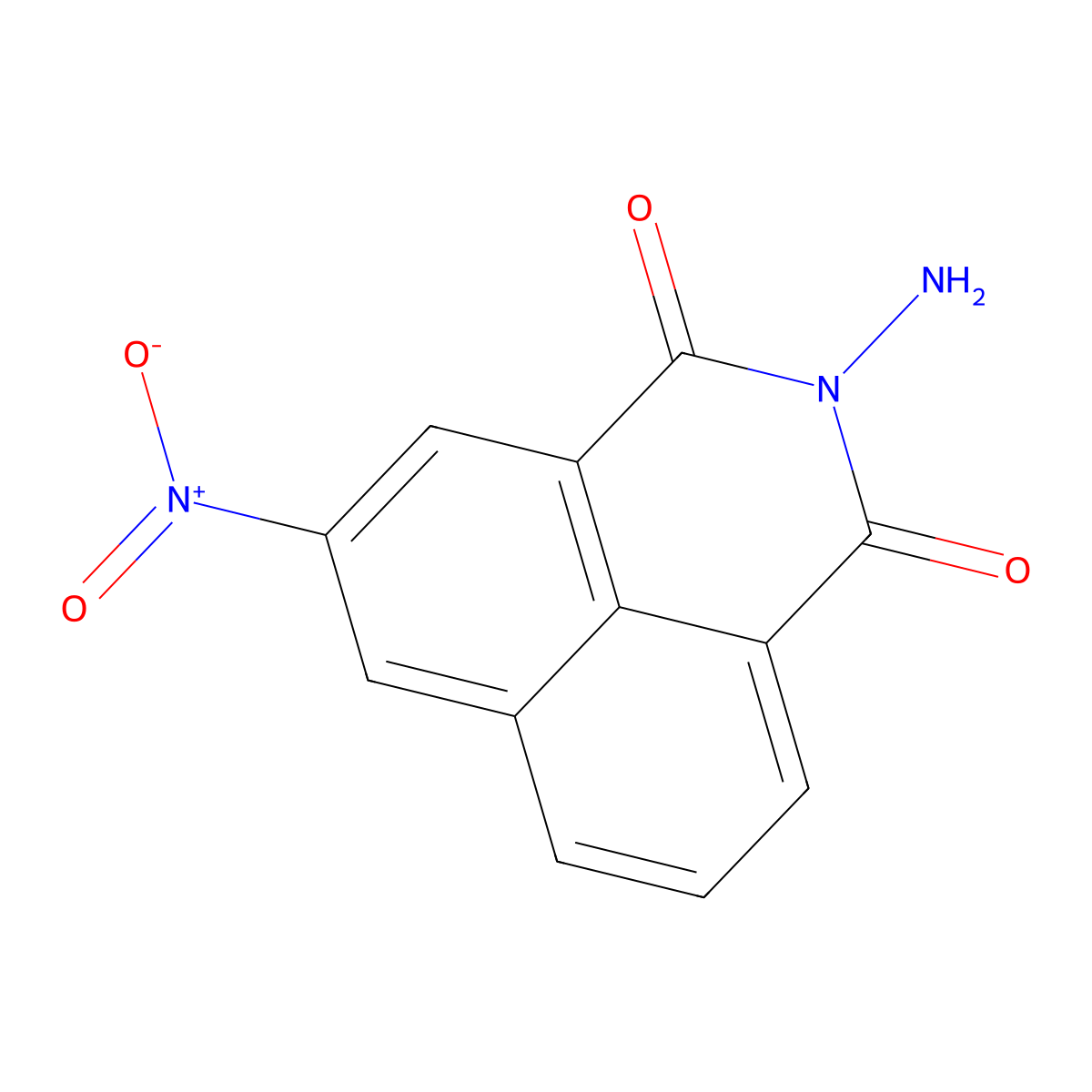 2-Amino-5-nitro-benzo[de]isoquinoline-1,3-dione molecular structure, CAS 62578-85-2