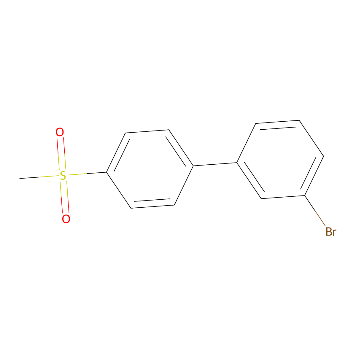 3-Bromo-4'-(methylsulfonyl)-1,1'-biphenyl molecular structure, CAS 62579-54-8