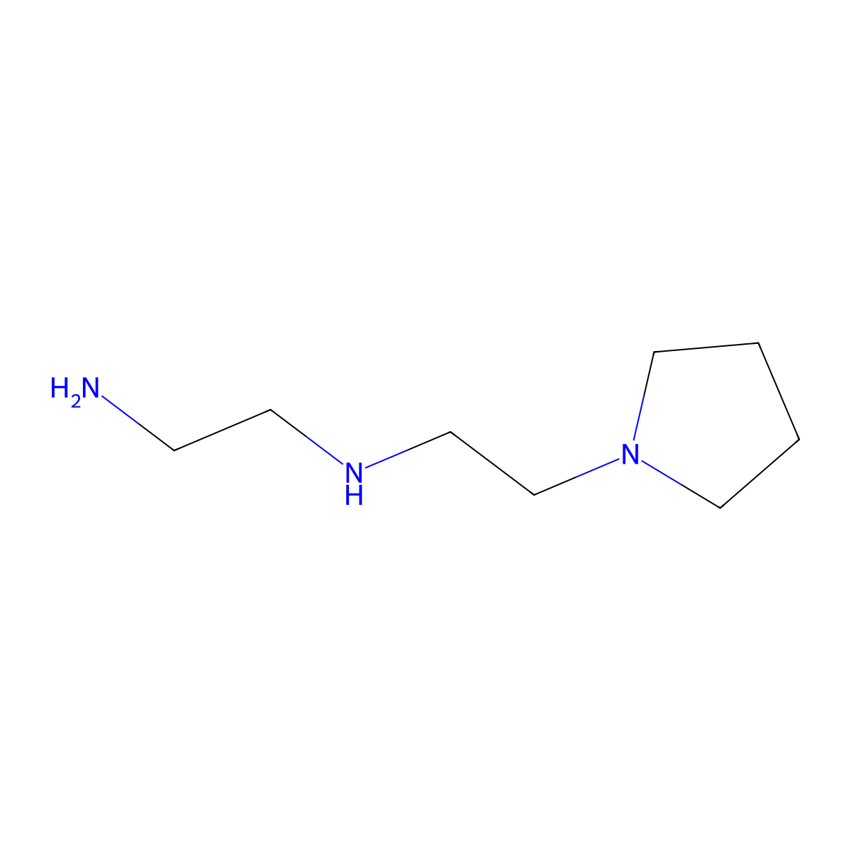 1,2-Ethanediamine, N1-[2-(1-pyrrolidinyl)ethyl]- molecular structure, CAS 6258-05-5