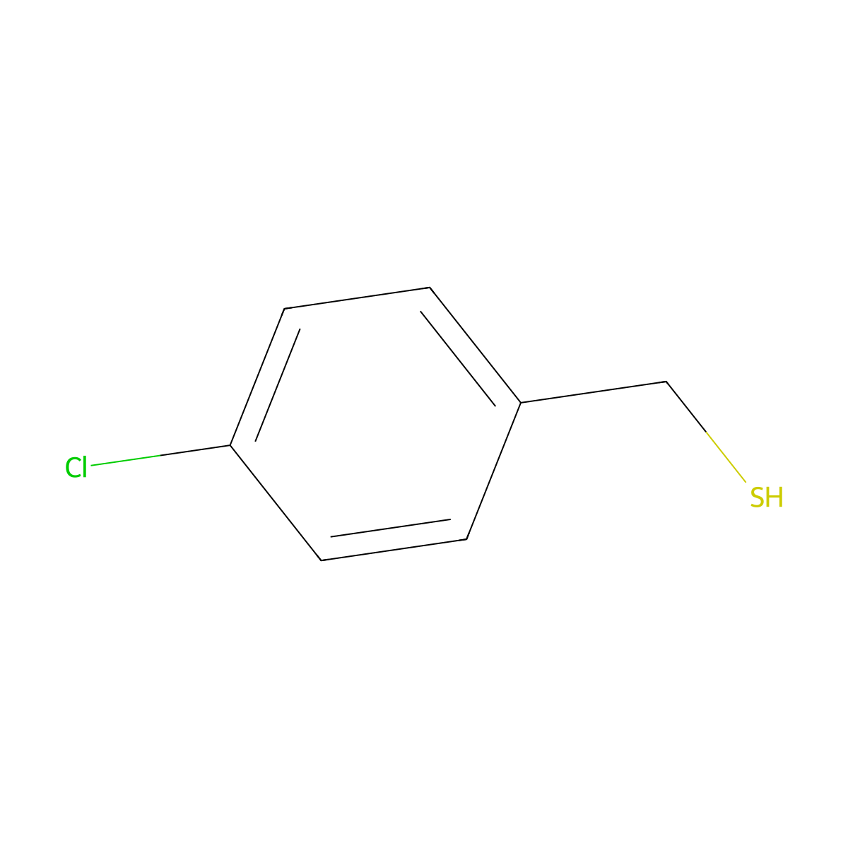 4-Chlorobenzyl mercaptan molecular structure, CAS 6258-66-8