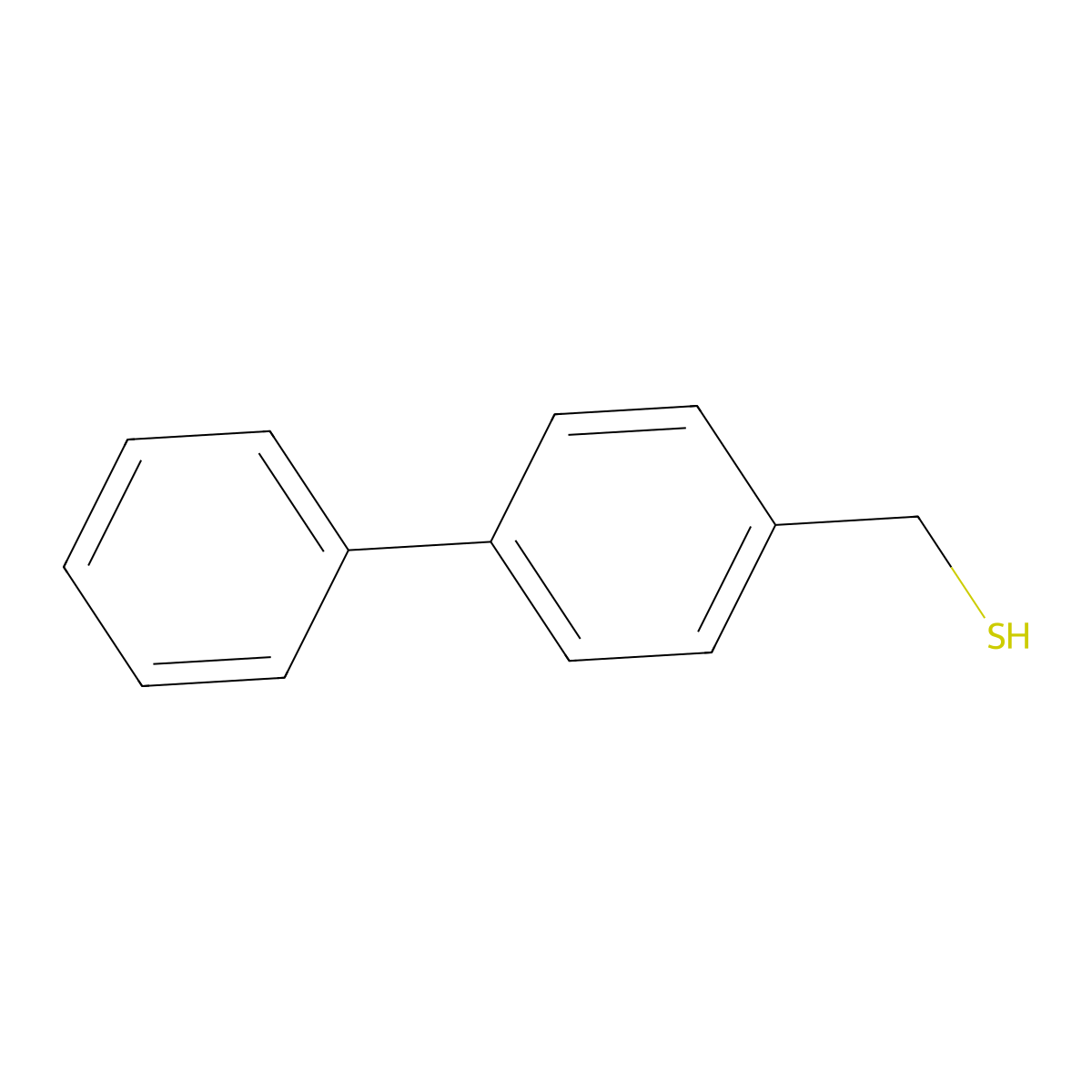 (1,1'-Biphenyl)-4-methanethiol molecular structure, CAS 6258-69-1