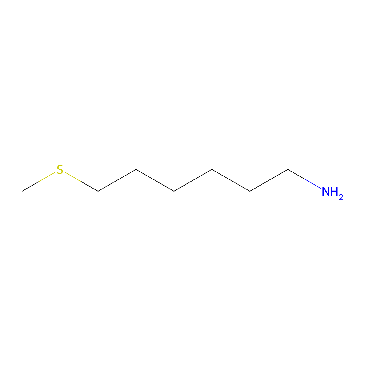 6-(Methylsulfanyl)hexan-1-amine molecular structure, CAS 62580-22-7