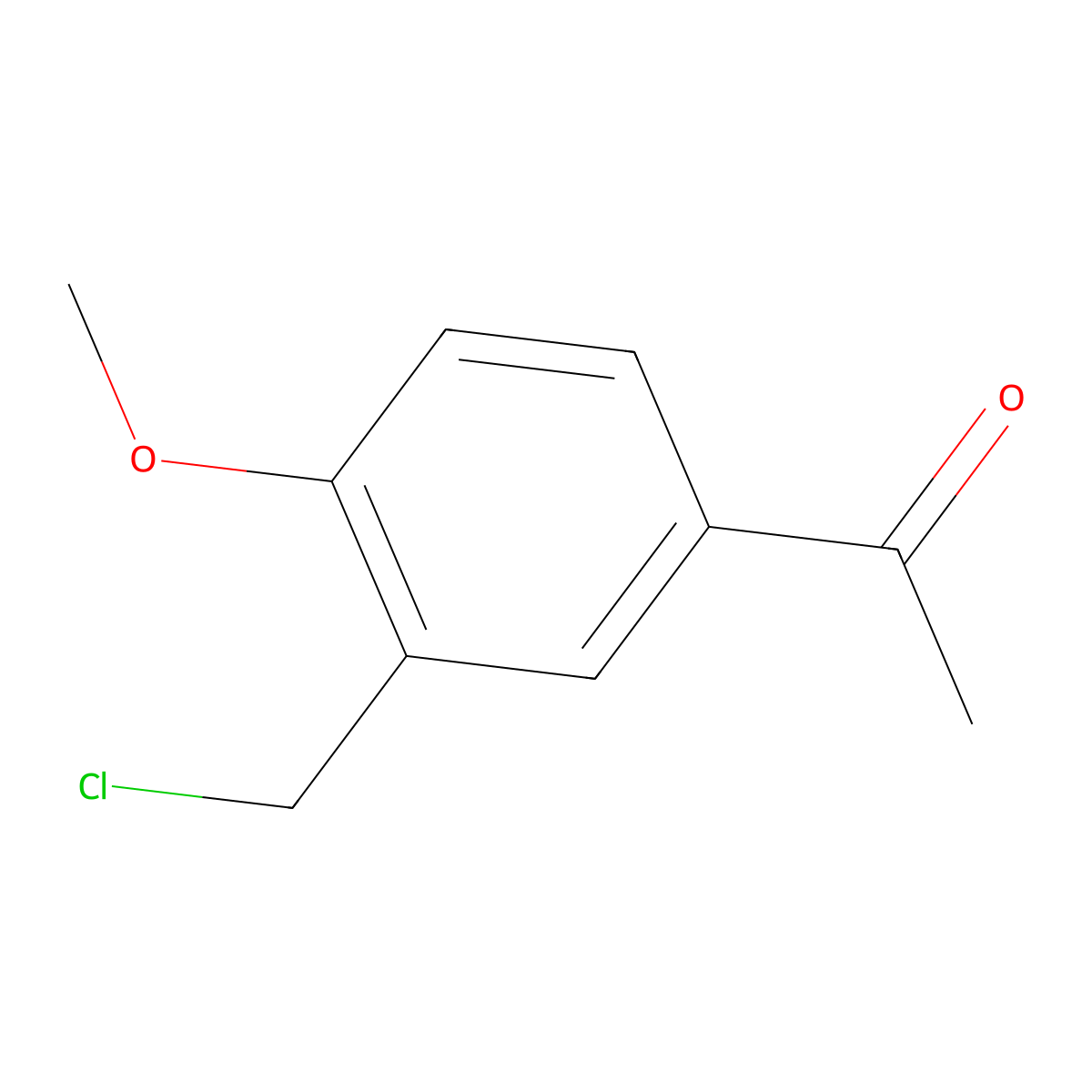 1-[3-(Chloromethyl)-4-methoxyphenyl]ethan-1-one molecular structure, CAS 62581-82-2