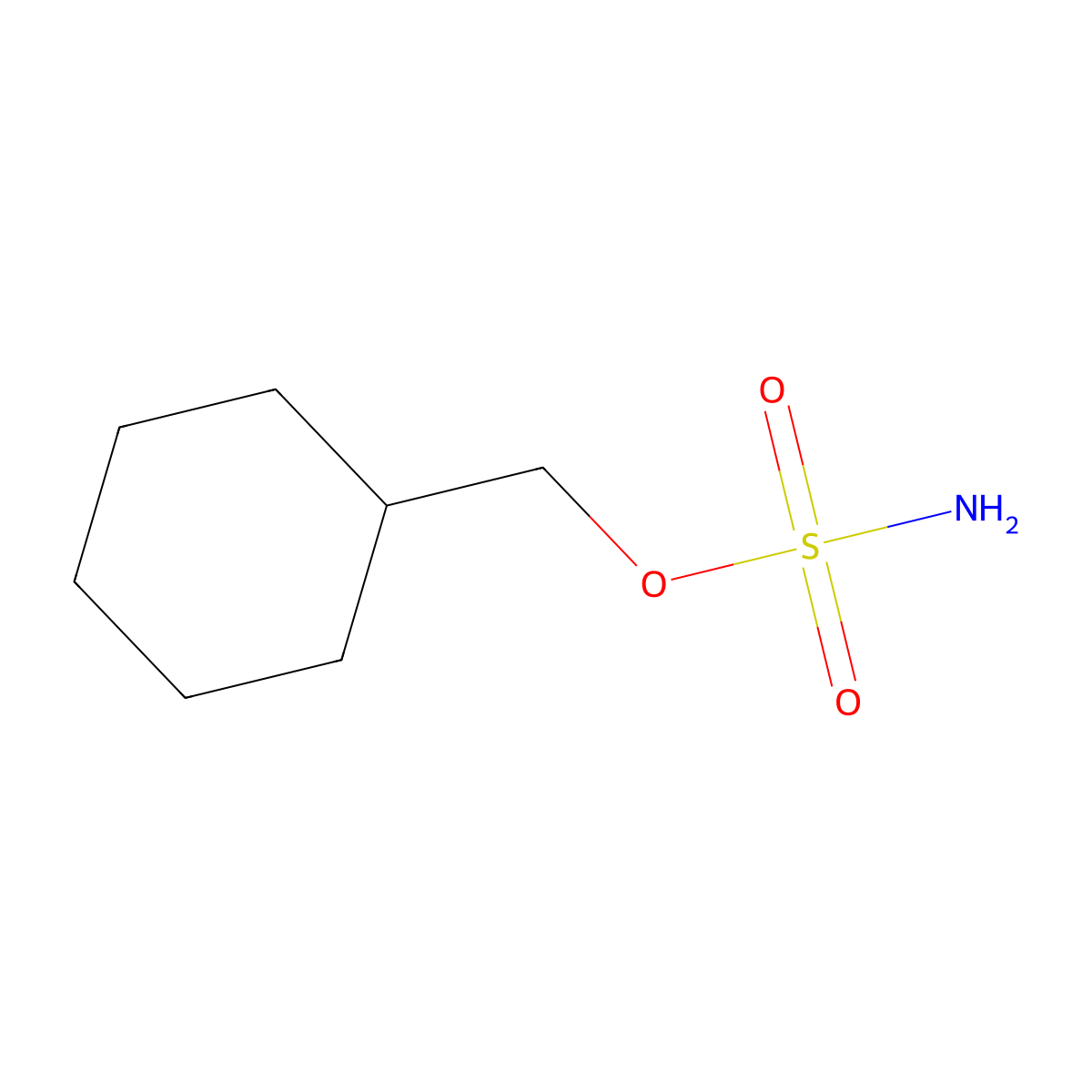 Cyclohexylmethyl sulfamate molecular structure, CAS 625812-68-2
