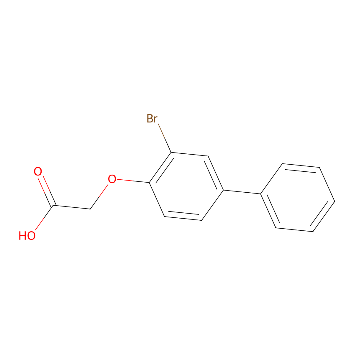 2-[(3-Bromo[1,1'-biphenyl]-4-yl)oxy]acetic acid molecular structure, CAS 625820-74-8