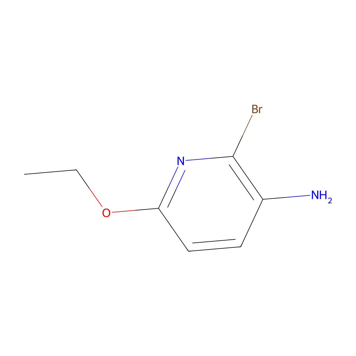 3-Amino-2-bromo-6-ethoxypyridine molecular structure, CAS 625822-15-3