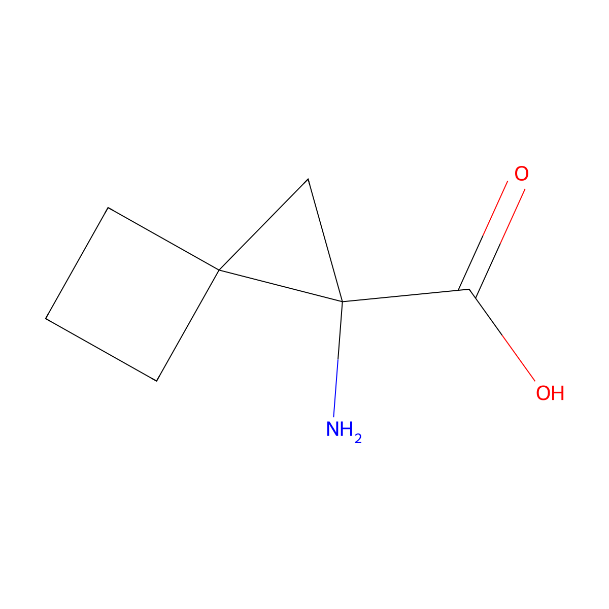 1-Aminospiro[2.3]hexane-1-carboxylic acid molecular structure, CAS 625827-37-4