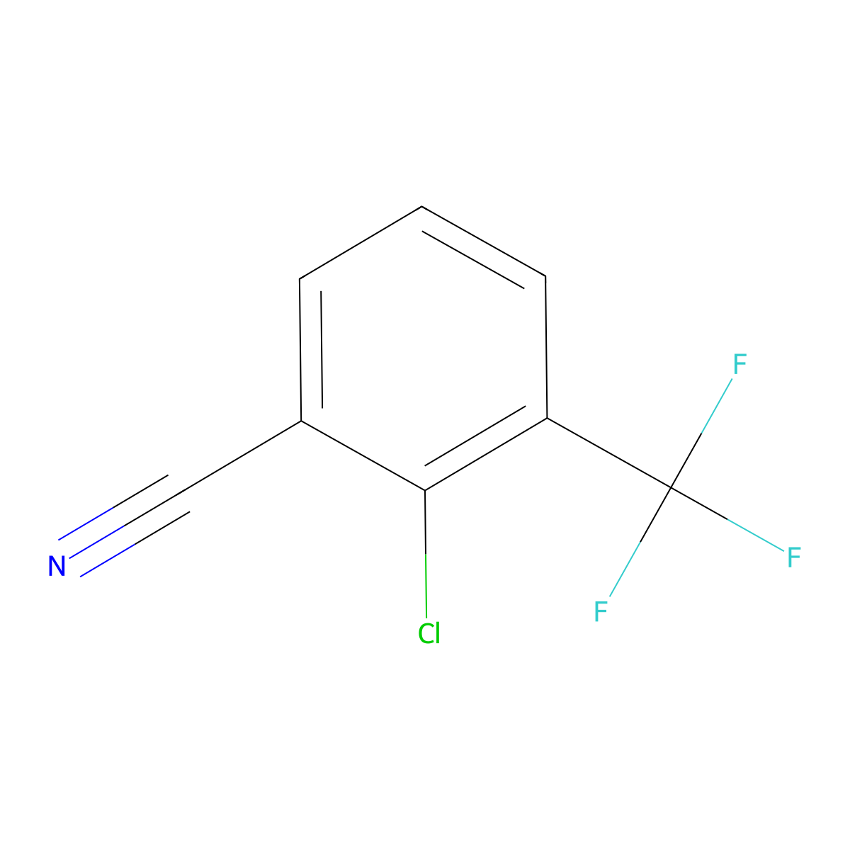 2-Chloro-3-(trifluoromethyl)benzonitrile molecular structure, CAS 62584-32-1