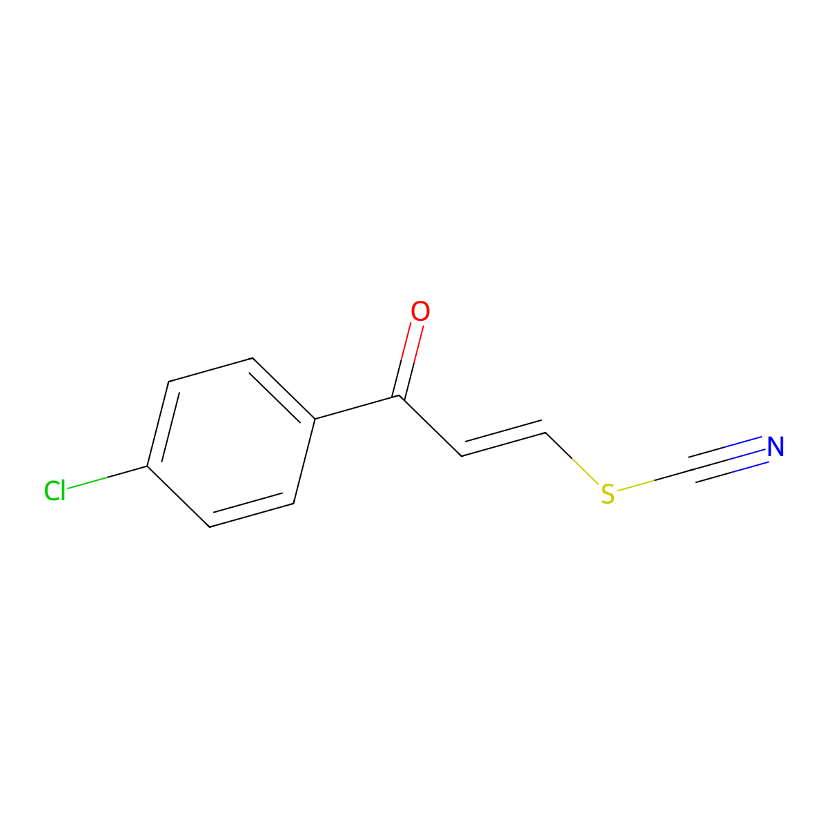 3-(4-Chlorophenyl)-3-oxoprop-1-en-1-yl thiocyanate molecular structure, CAS 62584-34-3