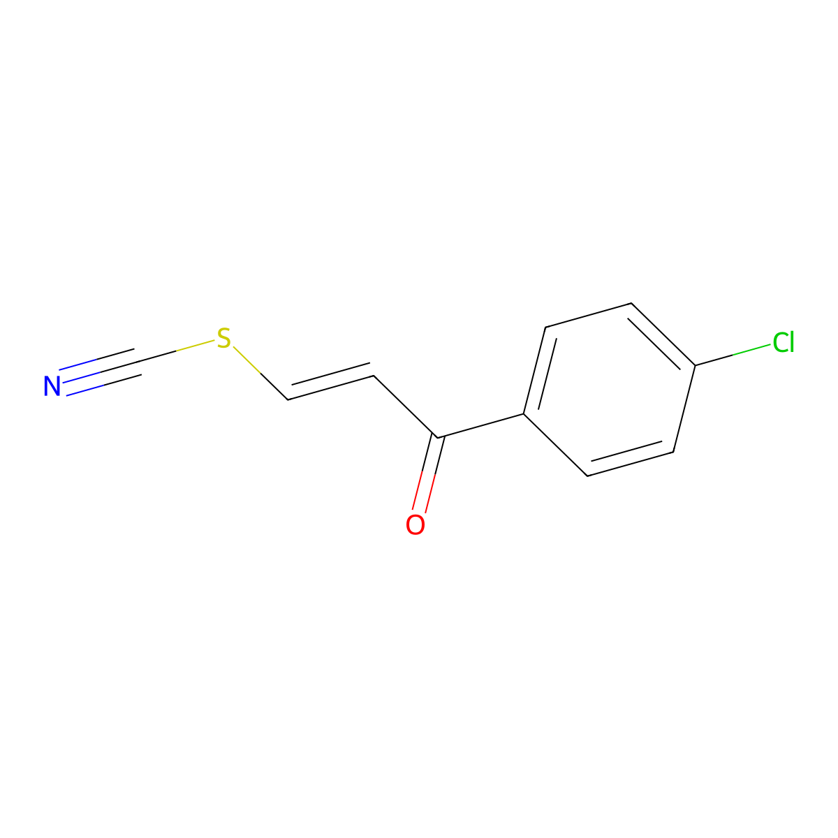 3-(4-Chlorophenyl)-3-oxoprop-1-en-1-yl thiocyanate molecular structure, CAS 62584-34-3