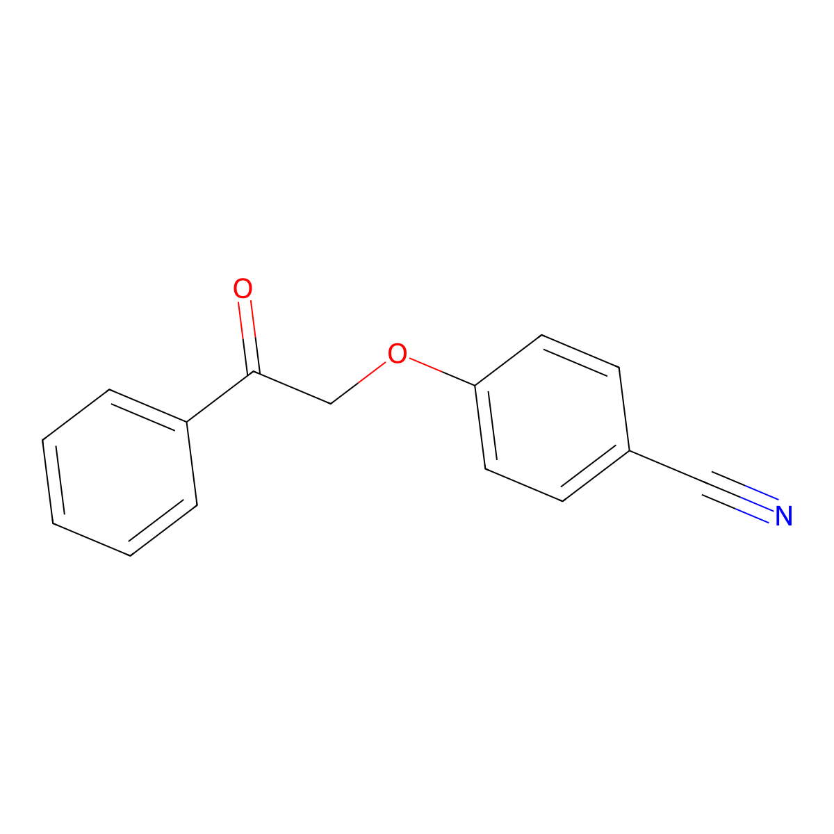 Benzonitrile, 4-(2-oxo-2-phenylethoxy)- molecular structure, CAS 62585-00-6