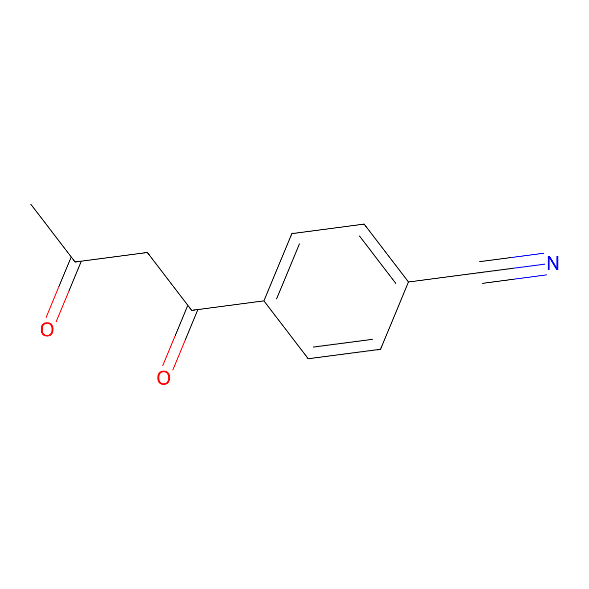 4-(3-Oxobutanoyl)benzonitrile molecular structure, CAS 62585-03-9