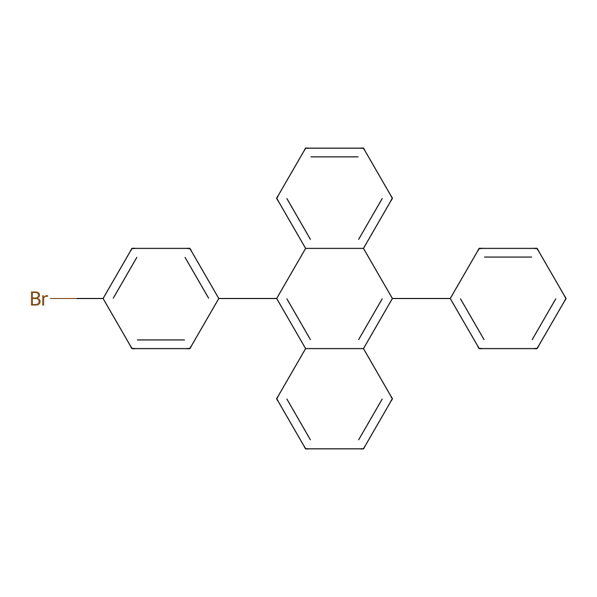 9-(4-Bromophenyl)-10-phenylanthracene molecular structure, CAS 625854-02-6