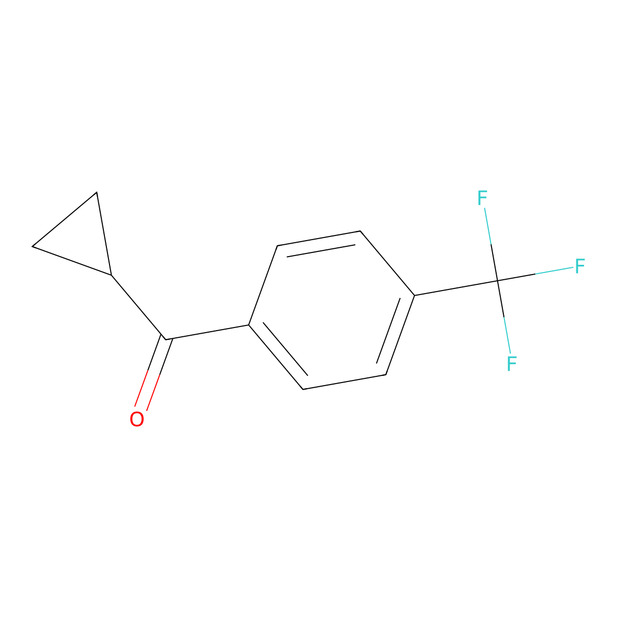 Cyclopropyl 4-trifluoromethylphenyl ketone molecular structure, CAS 62587-07-9