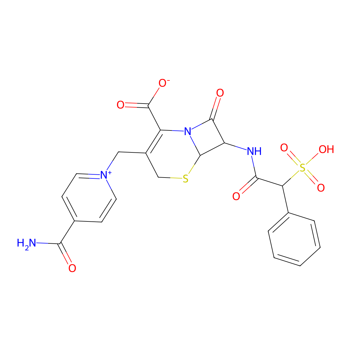 Cefsulodin molecular structure, CAS 62587-73-9