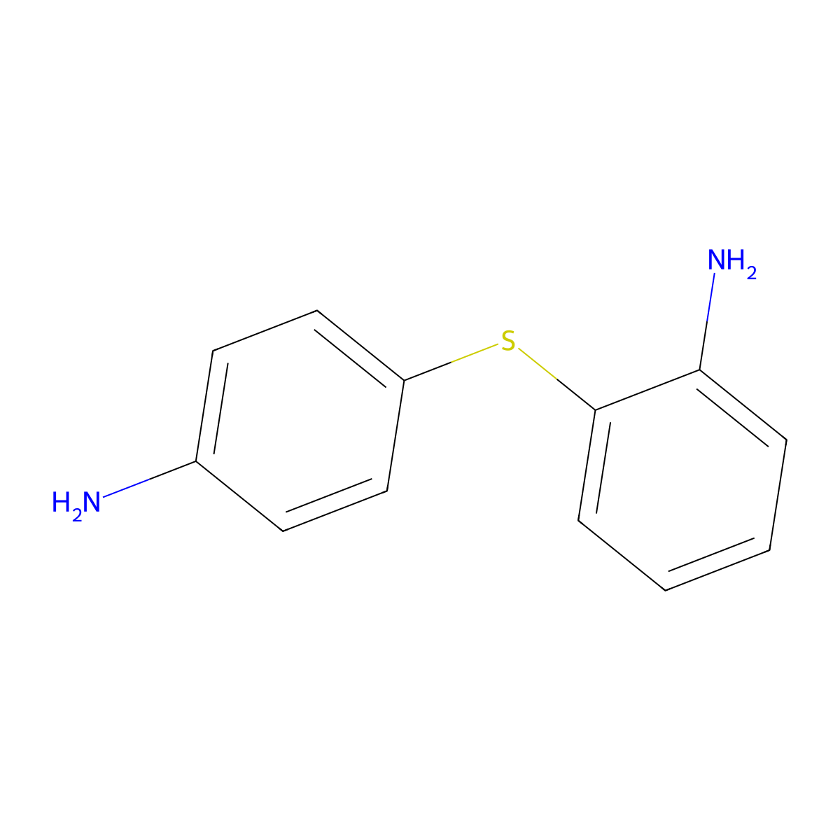 2-[(4-Aminophenyl)thio]benzenamine molecular structure, CAS 6259-01-4