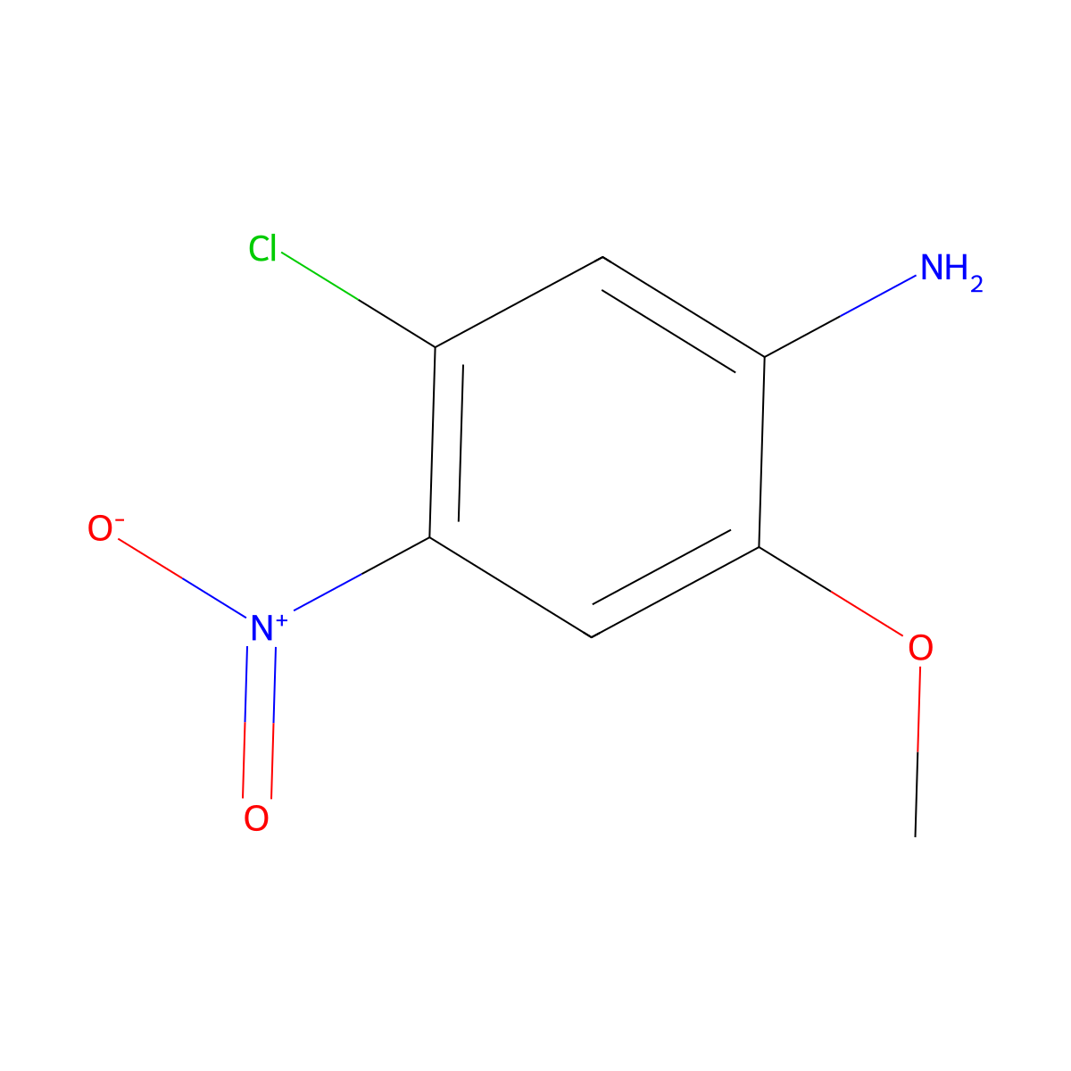 5-Chloro-2-methoxy-4-nitroaniline molecular structure, CAS 6259-08-1