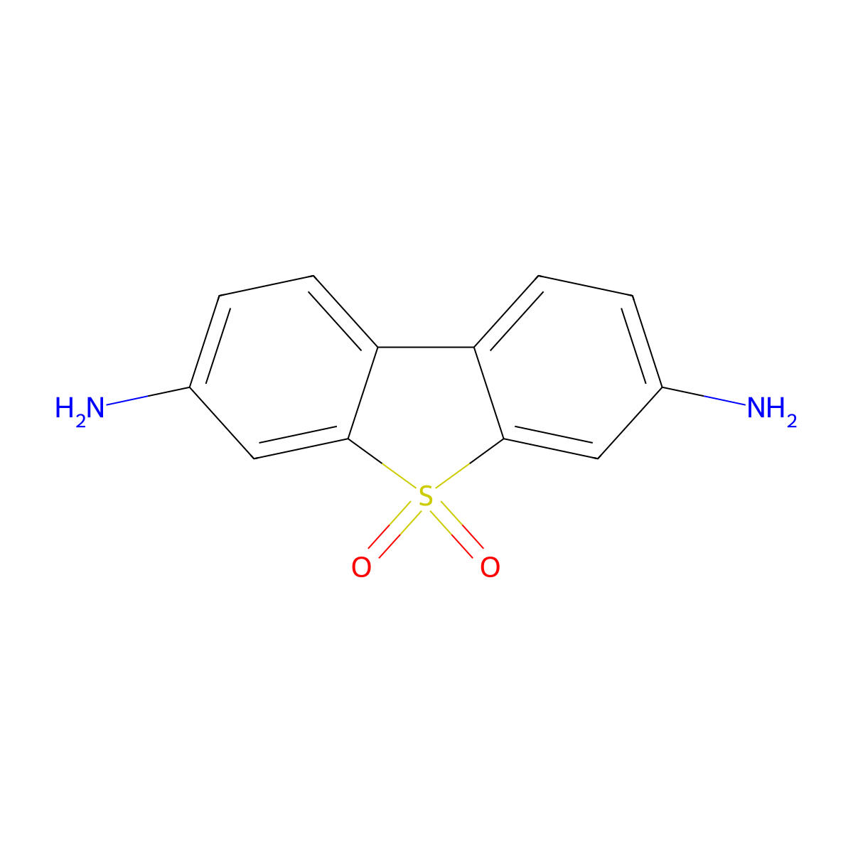 3,7-Diaminodibenzothiophene-5,5-dioxide molecular structure, CAS 6259-19-4