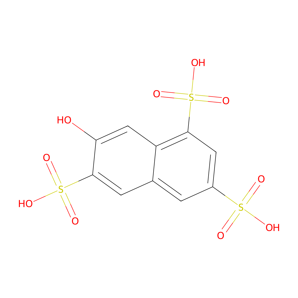 2-Naphthol-3,6,8-trisulfonic acid molecular structure, CAS 6259-66-1
