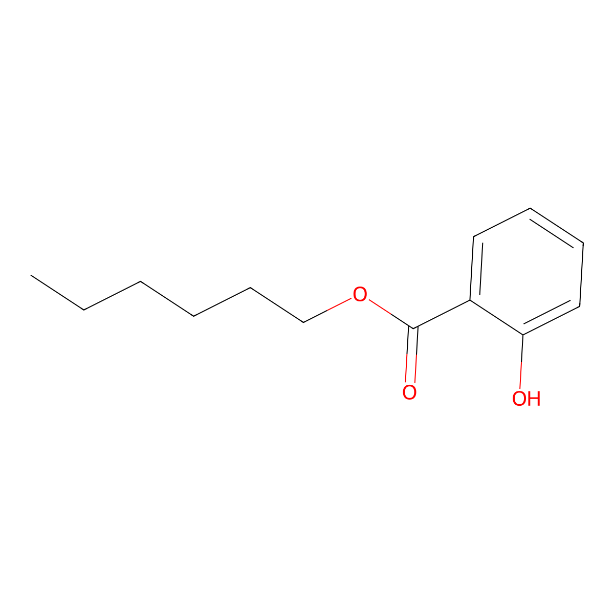 Hexyl Salicylate molecular structure, CAS 6259-76-3