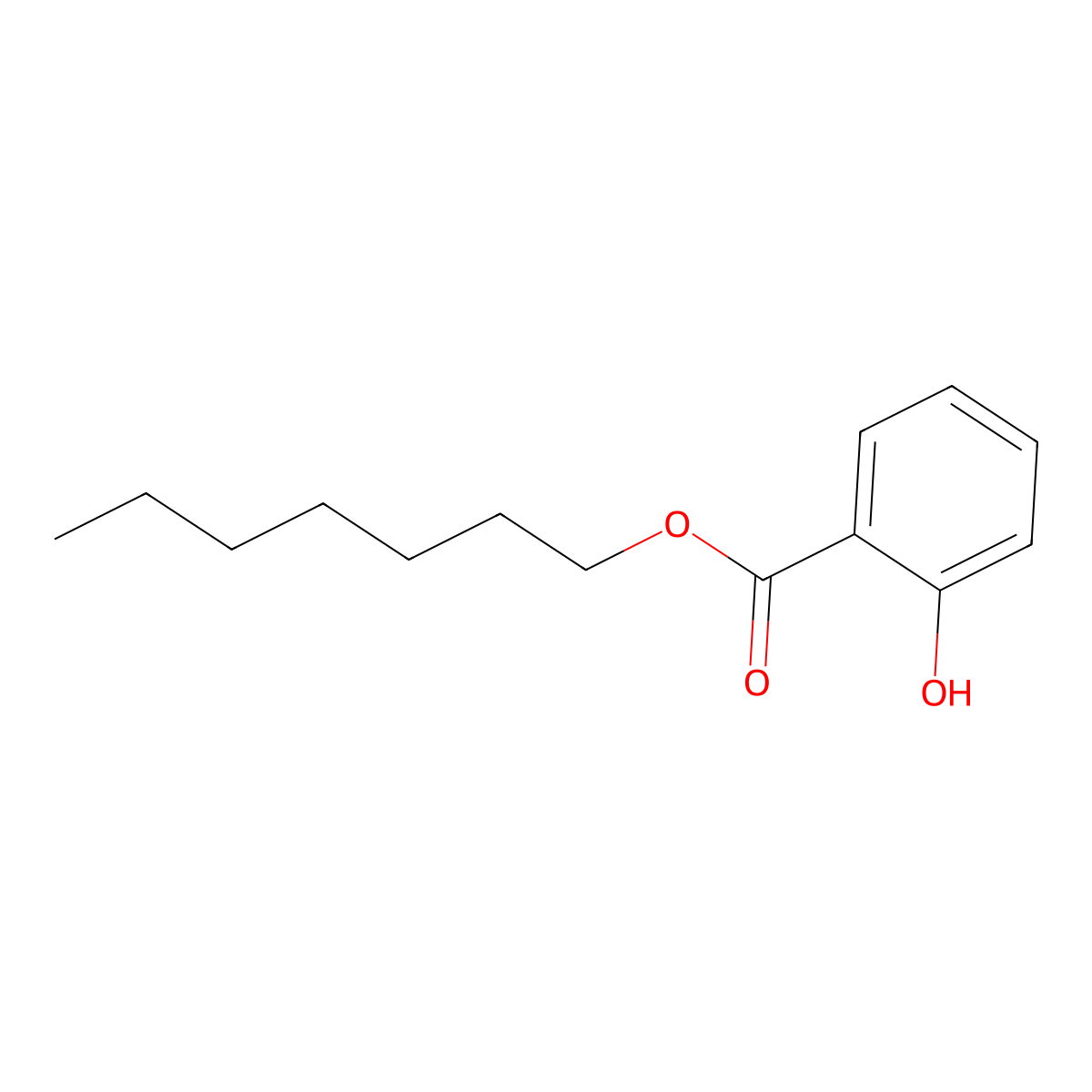 Heptyl 2-hydroxybenzoate molecular structure, CAS 6259-77-4