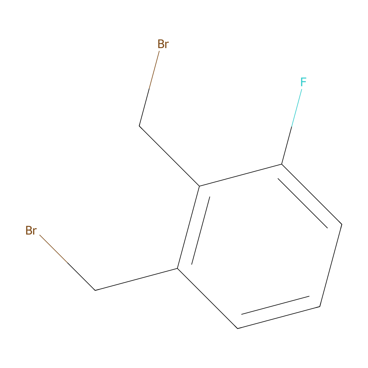 1,2-Bis(bromomethyl)-3-fluorobenzene molecular structure, CAS 62590-16-3