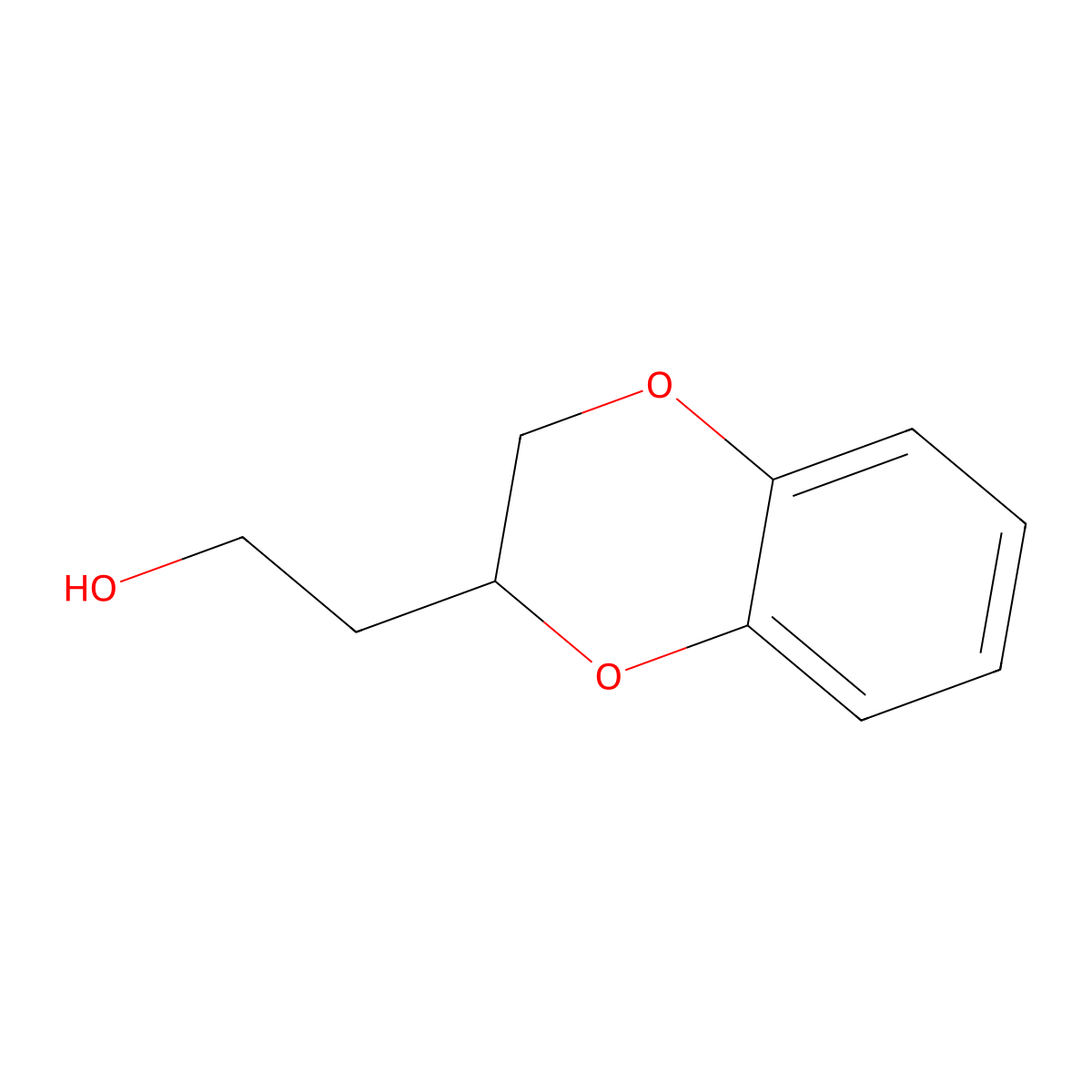 Ethanol, 2-(1,4-benzodioxan-2-yl)- molecular structure, CAS 62590-71-0